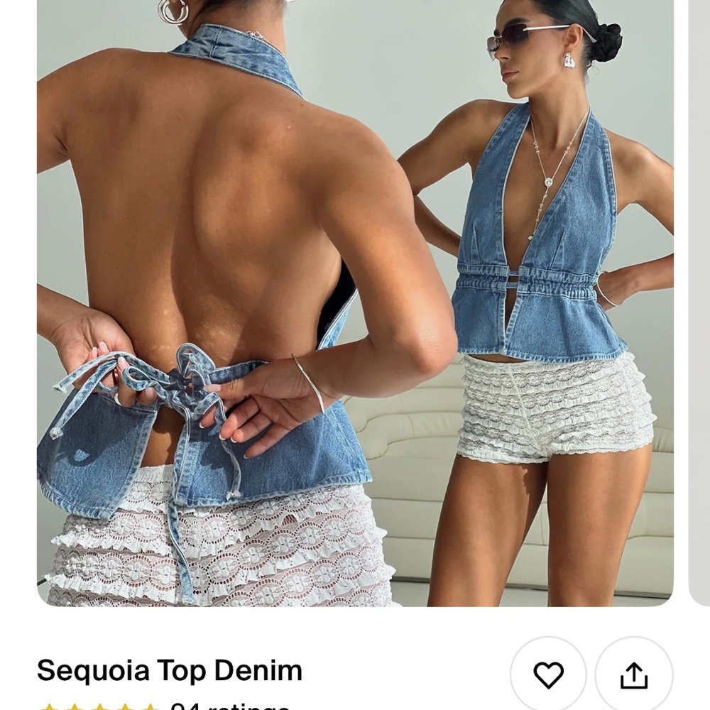Denim Halter Top